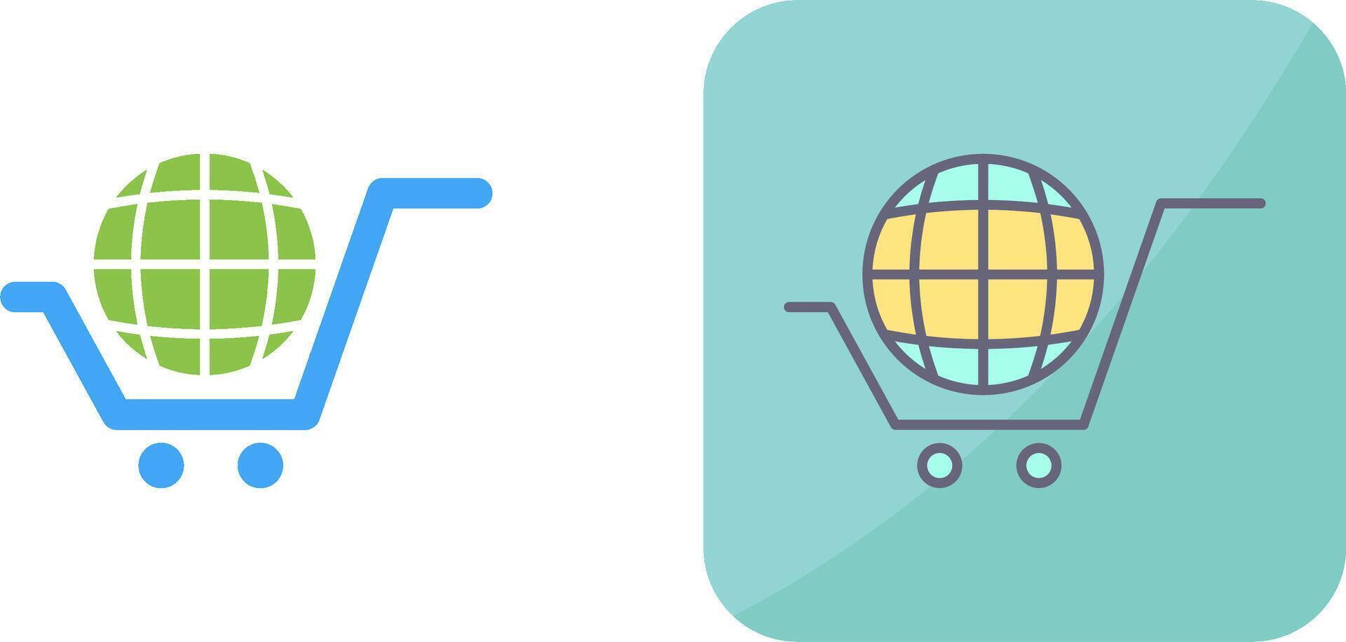 Global Shopping Icon Design vector