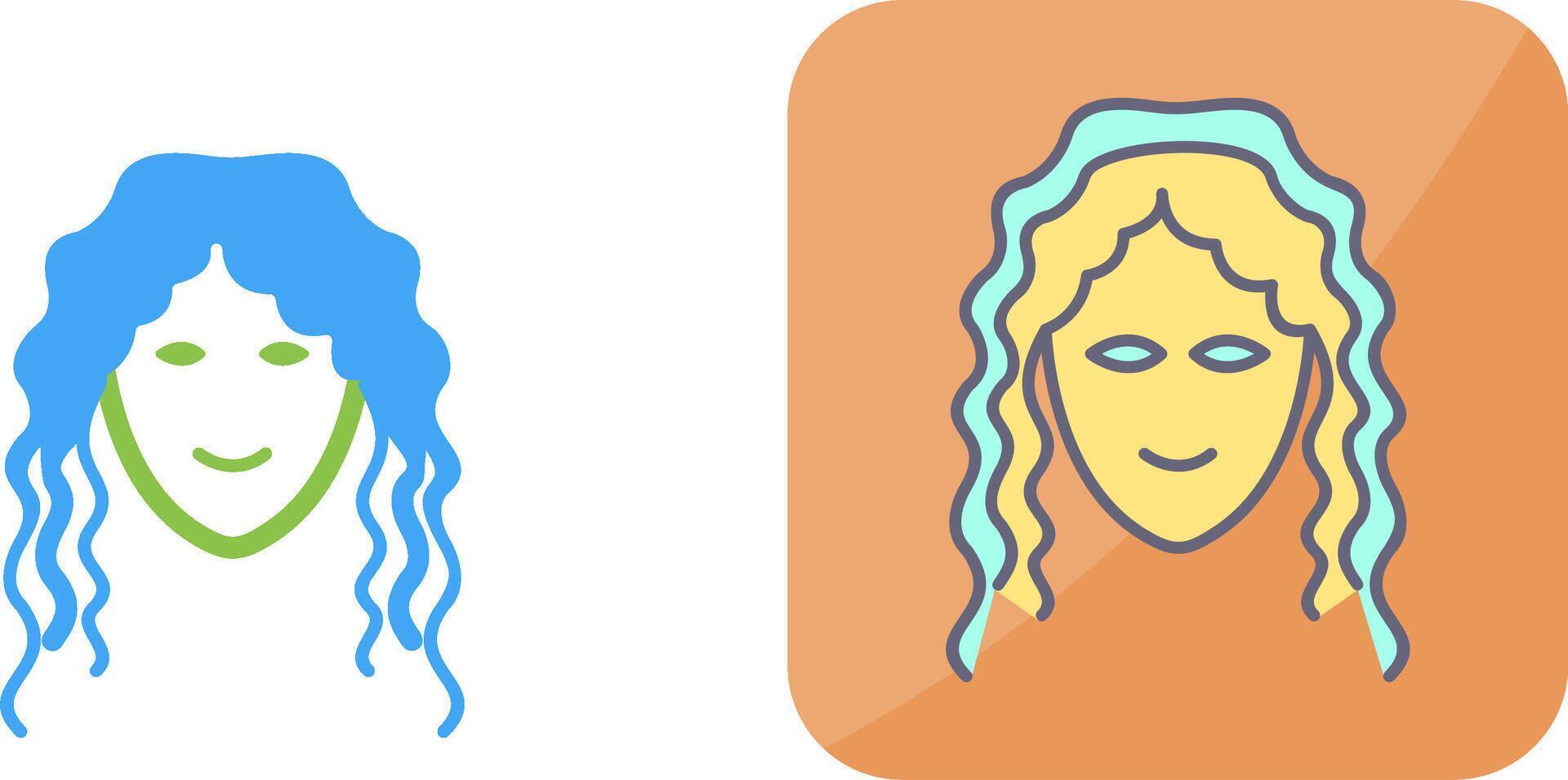 Hair Curly Icon Design vector
