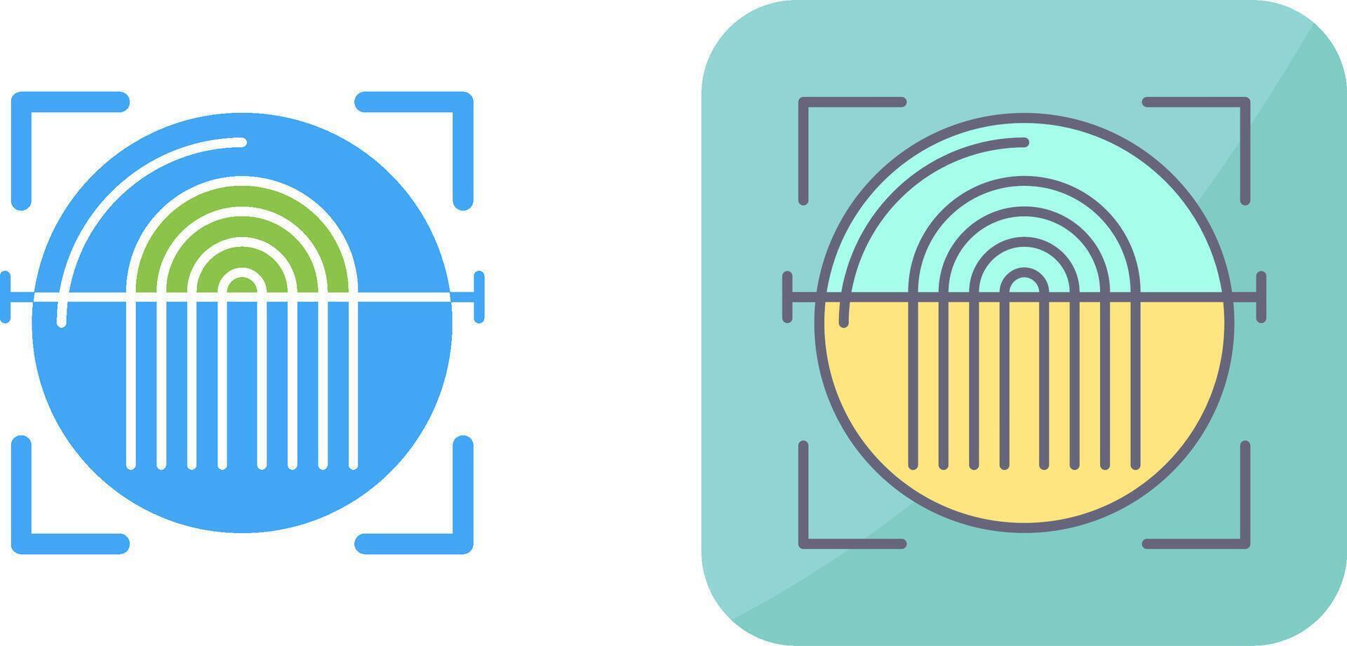Fingerprint Scanner Icon Design vector
