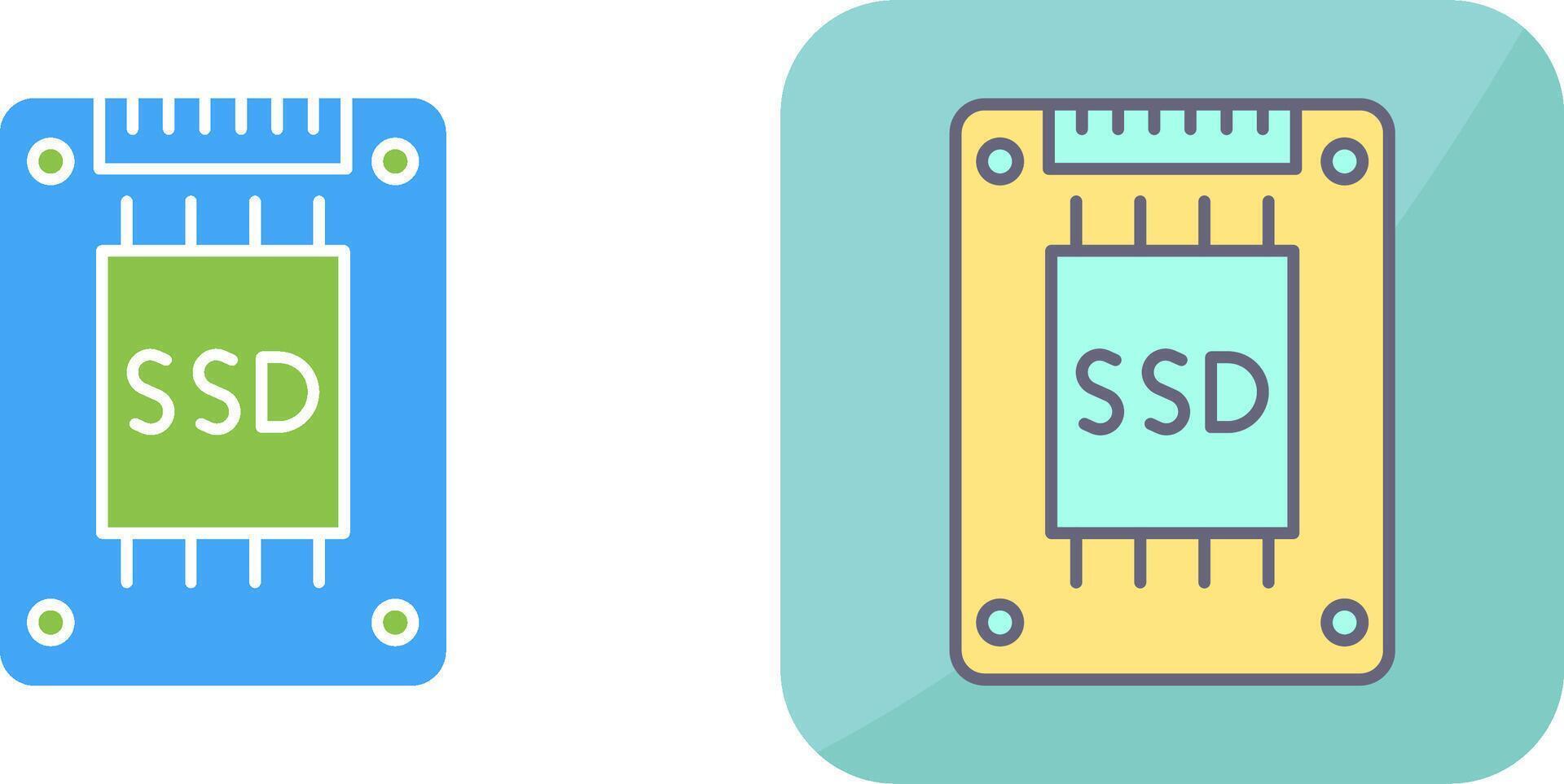 Ssd Icon Design vector