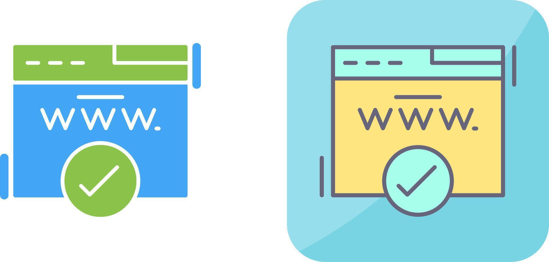 Domain Icon Design vector