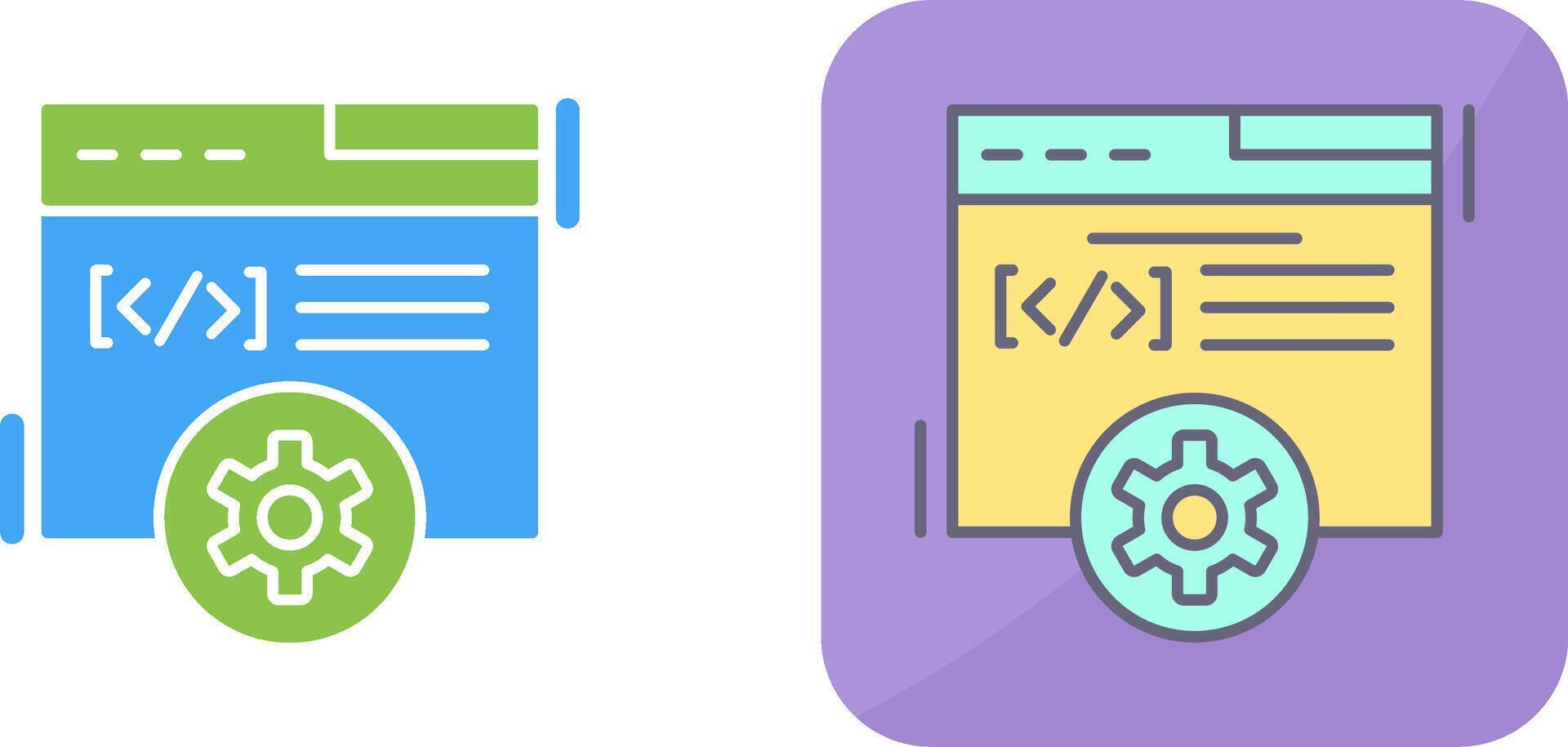 Web Development Icon Design vector
