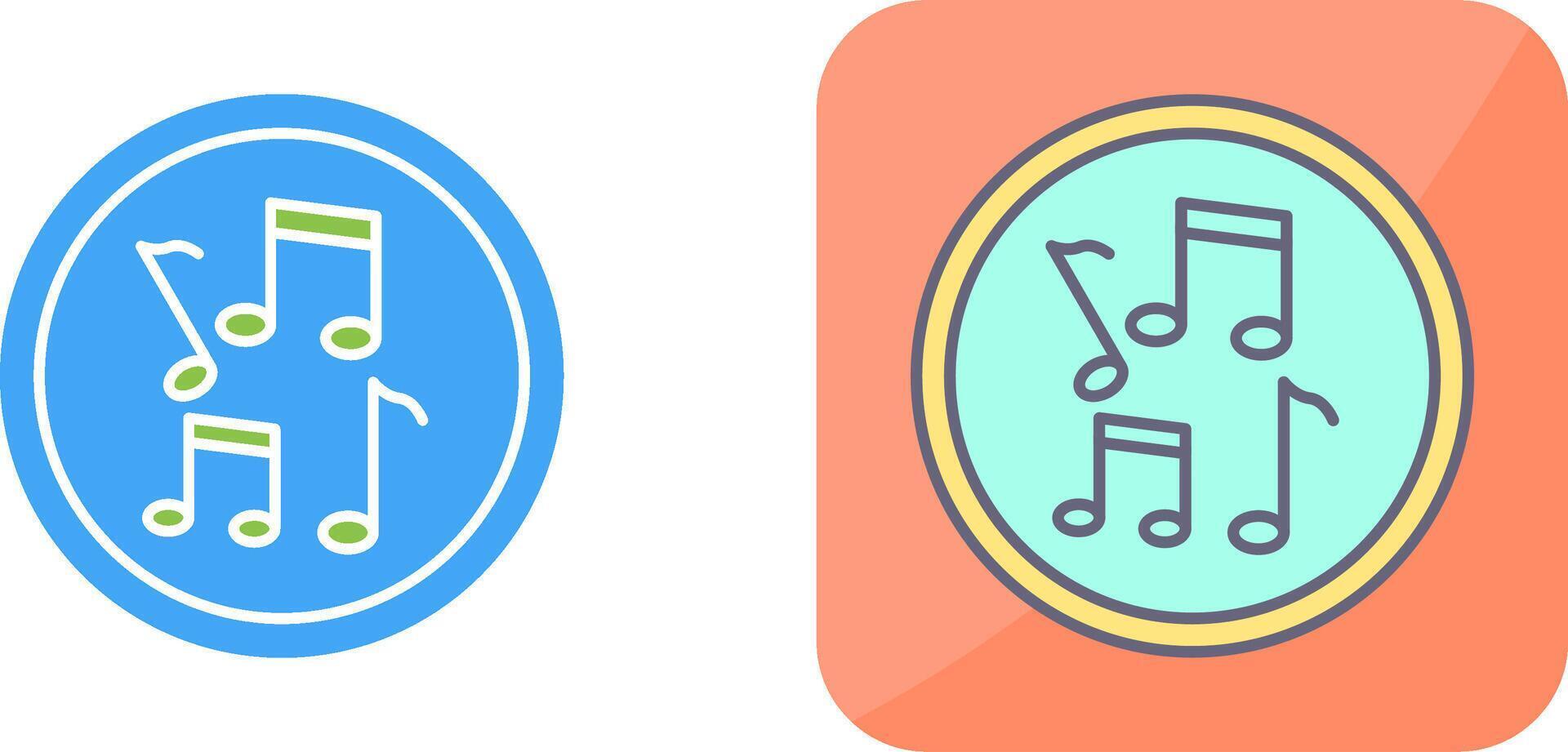 Musical Notes Icon Design vector