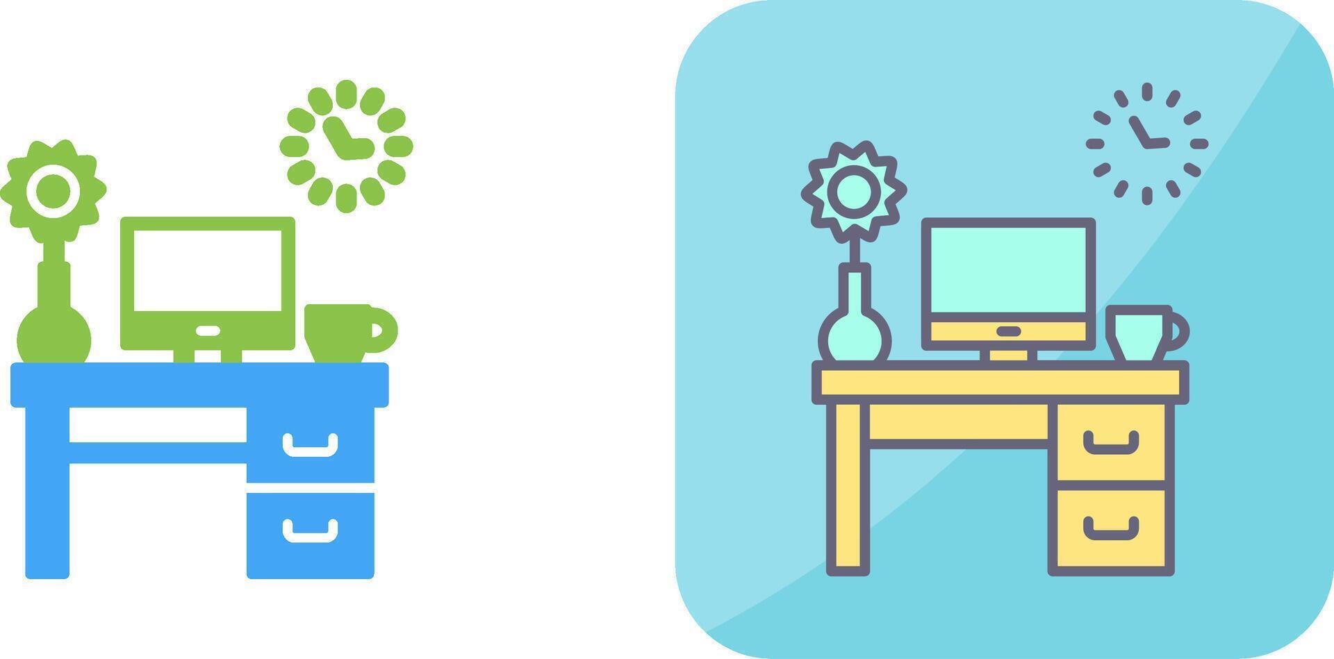 Work Table Icon Design vector