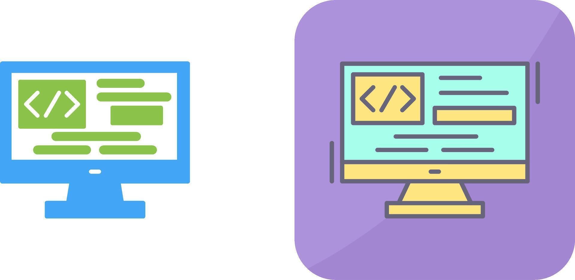 Coding Icon Design vector