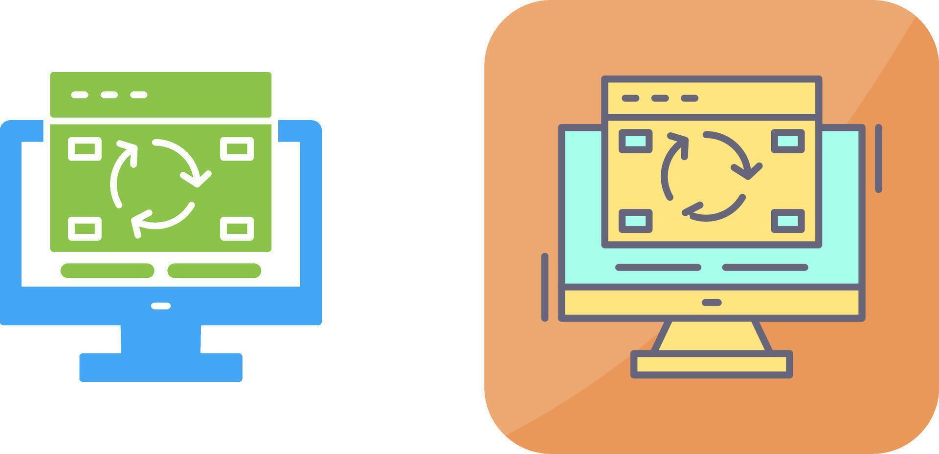 Update Icon Design vector
