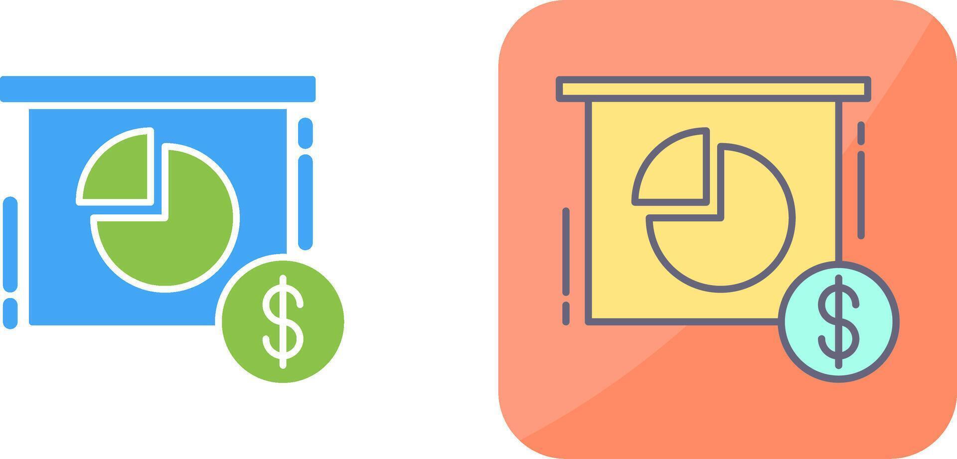 Pie Chart Icon Design vector