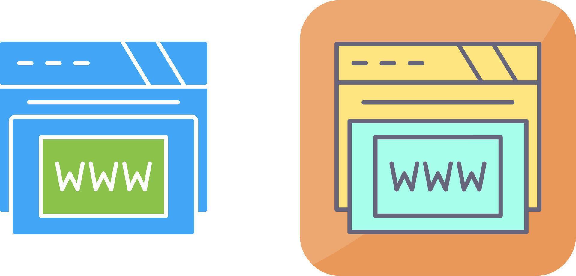 Www Icon Design vector