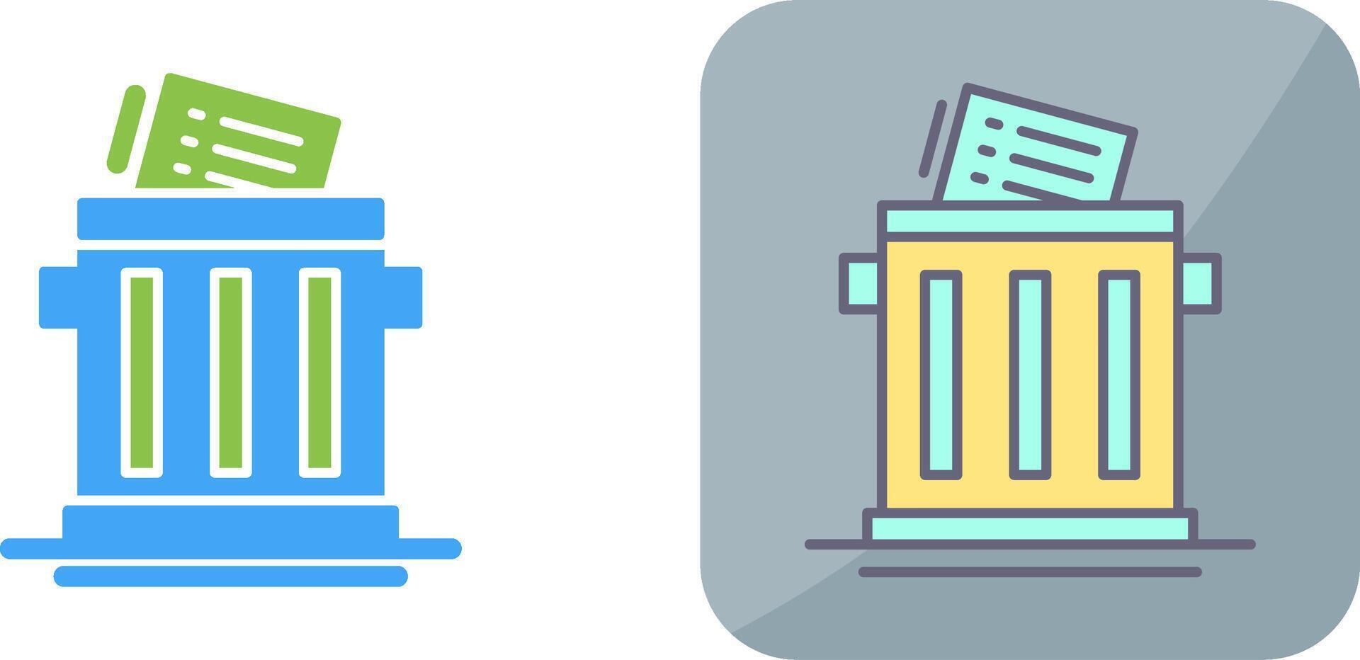 Trash List Icon Design vector