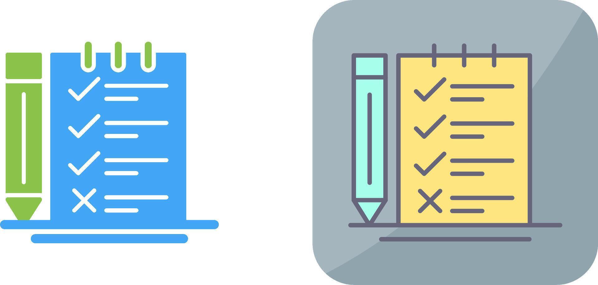 Survey Checklist Icon Design vector