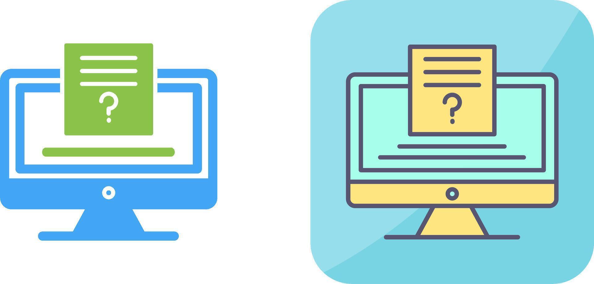 Quiz Icon Design vector