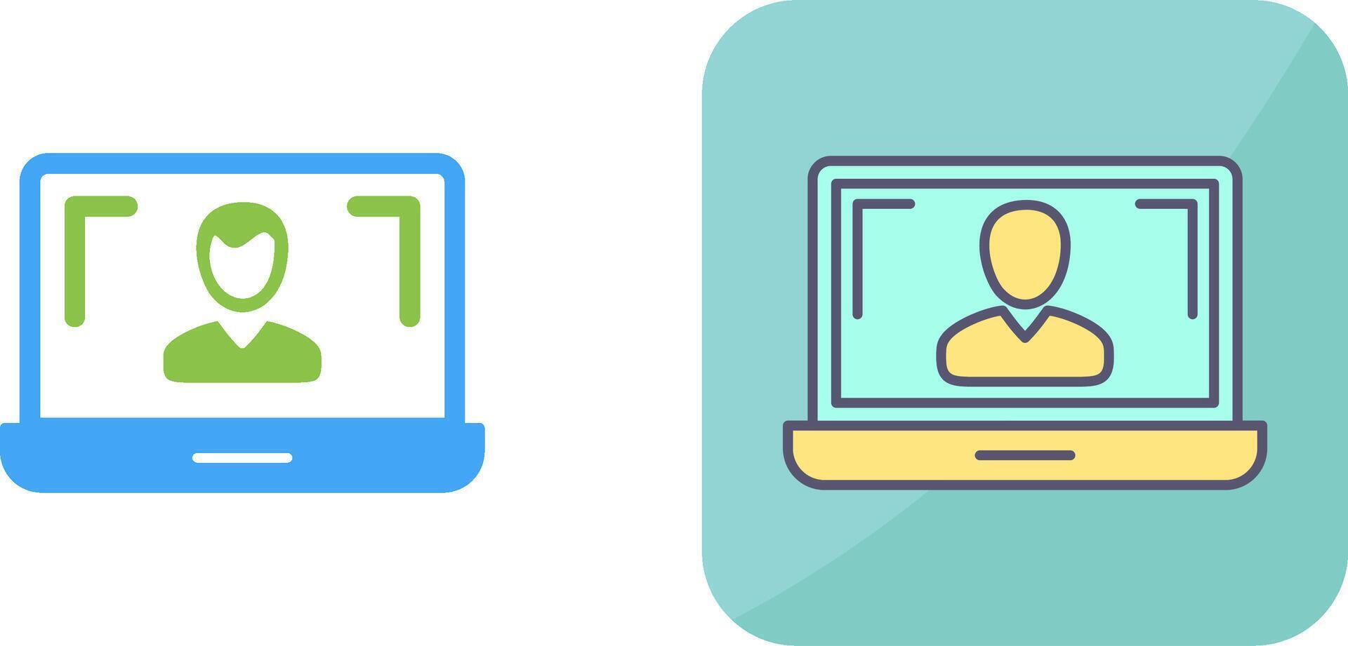Online Lesson Icon Design vector