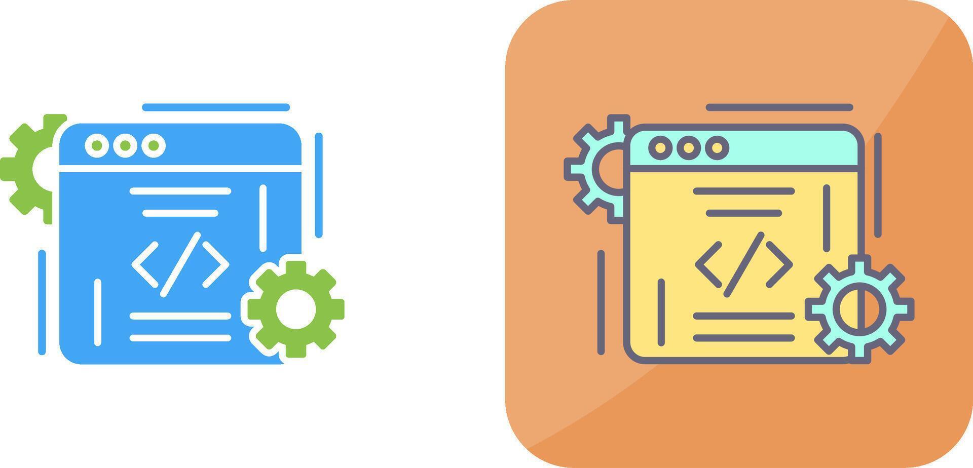 Coding Icon Design vector