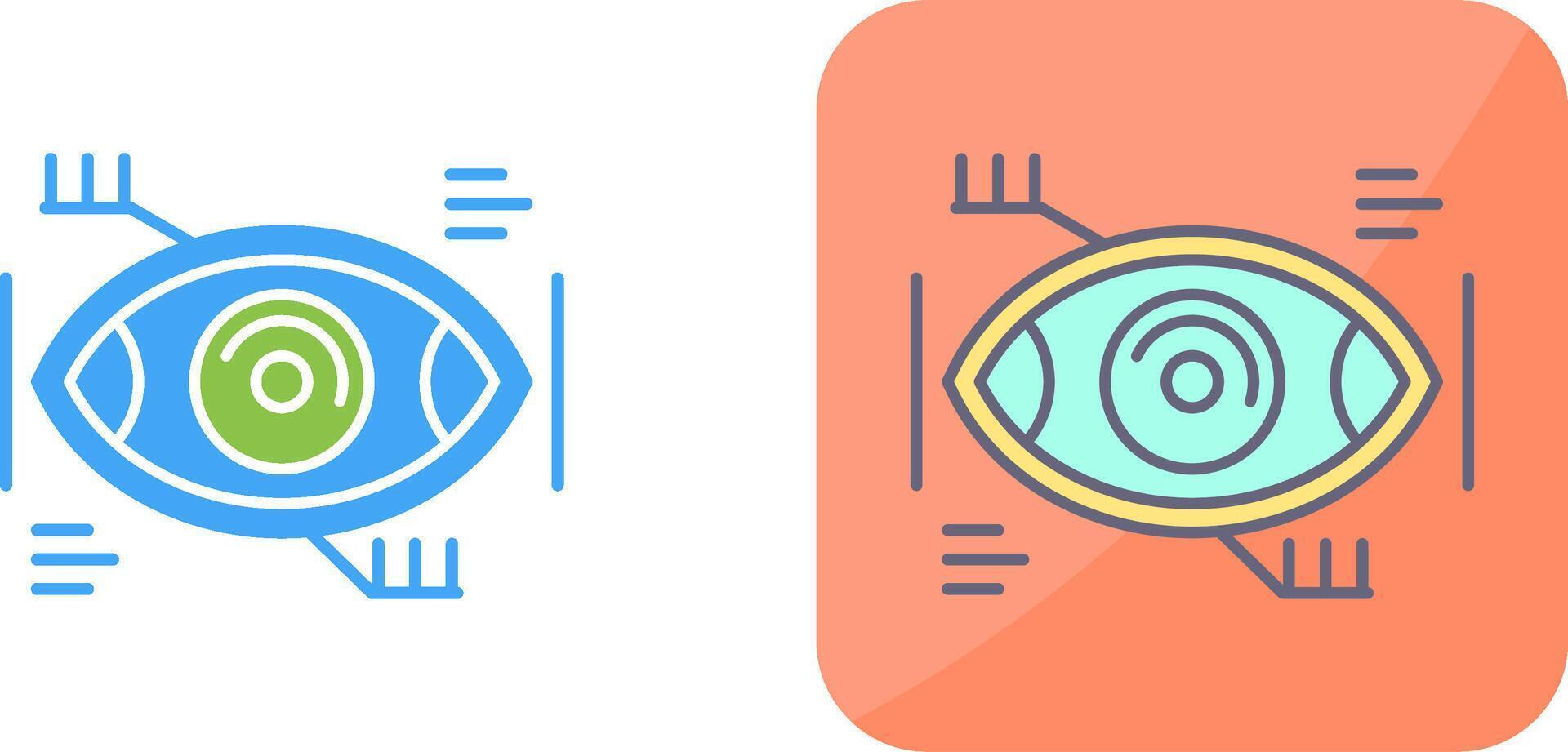 Eye Recongnition Icon Design vector