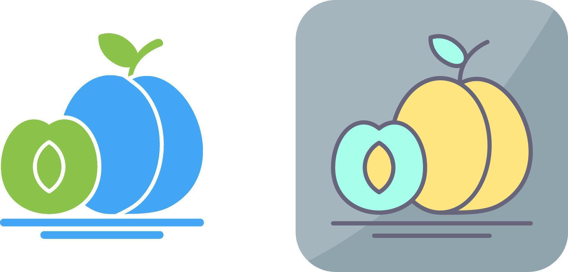 Apricot Icon Design vector