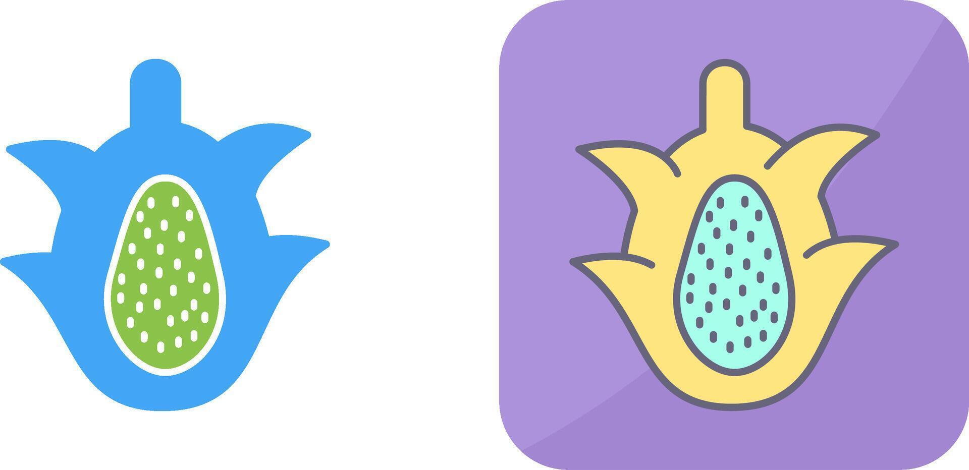 Dragon Fruit Icon Design vector