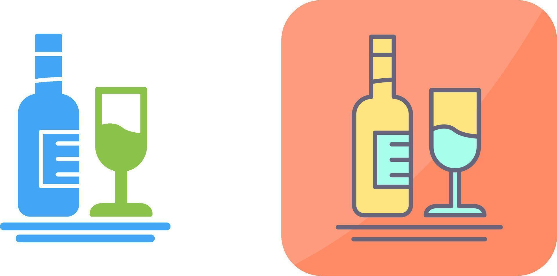 White Wine Icon Design vector