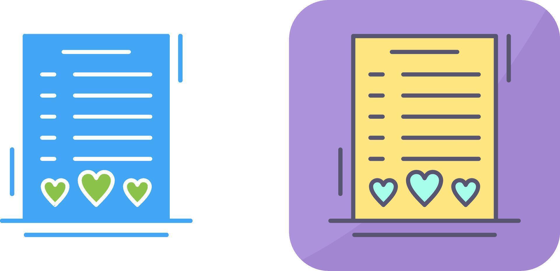 Wishlist Icon Design vector