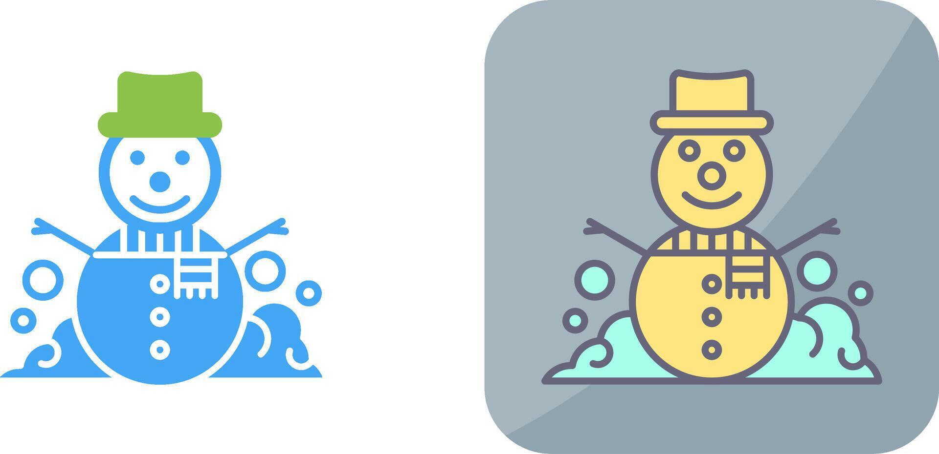 Snowman Icon Design vector