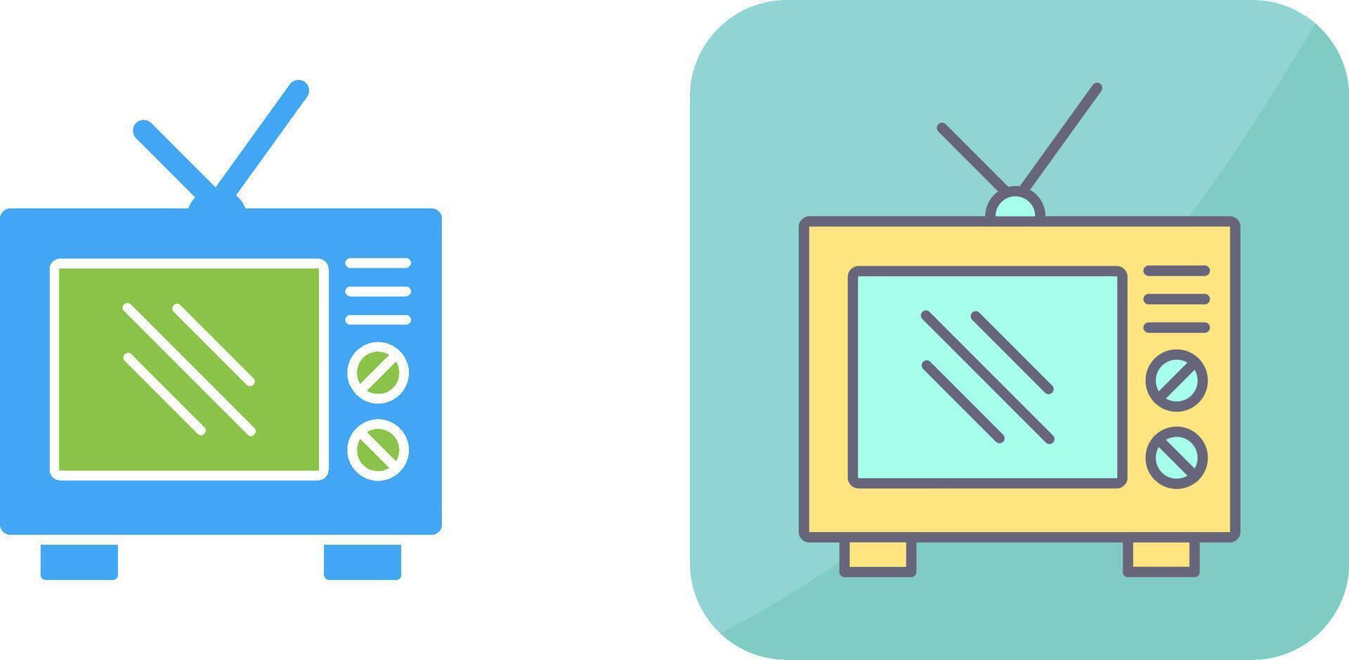 Old TV Icon Design vector