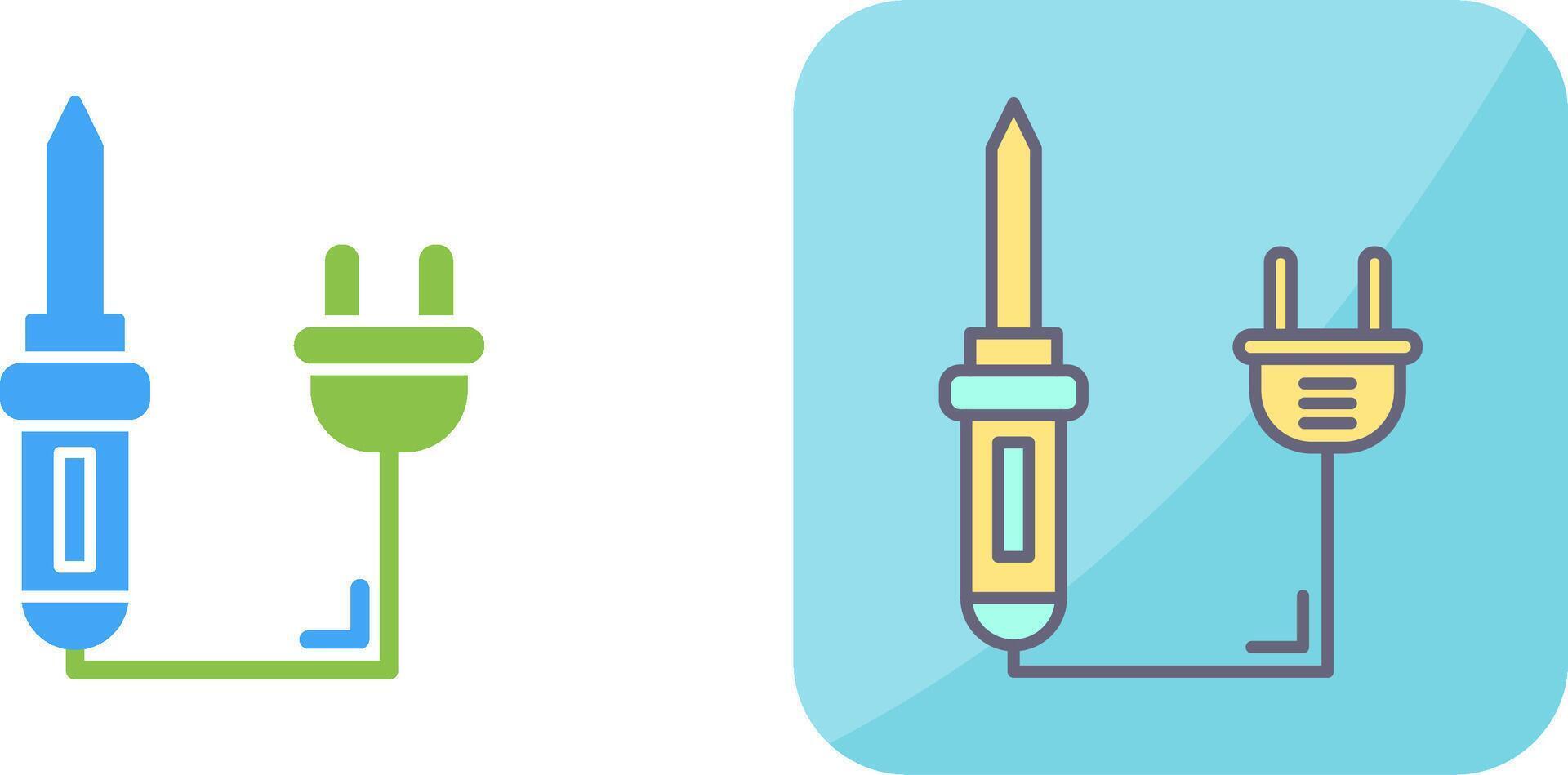 Soldering Iron Icon Design vector