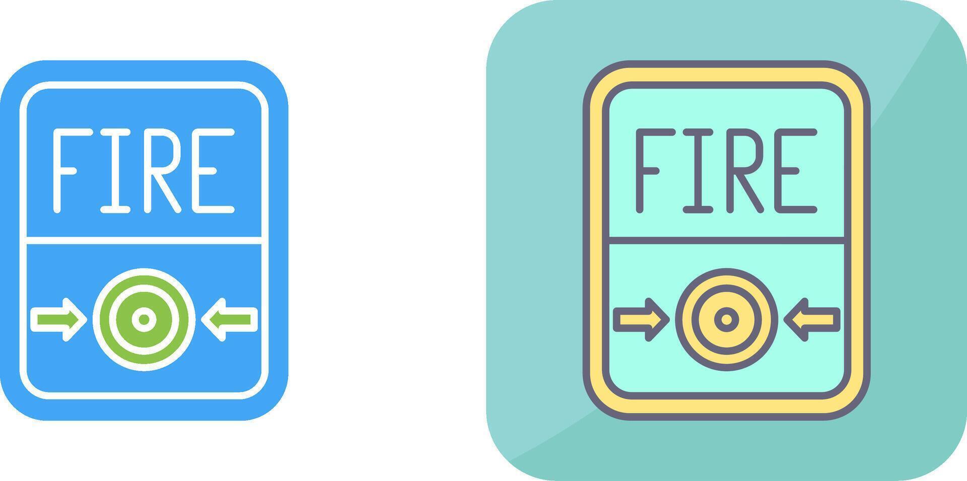Fire Button Icon Design vector