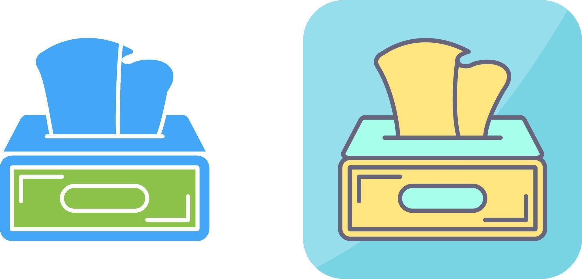 Tissue Box Icon Design vector