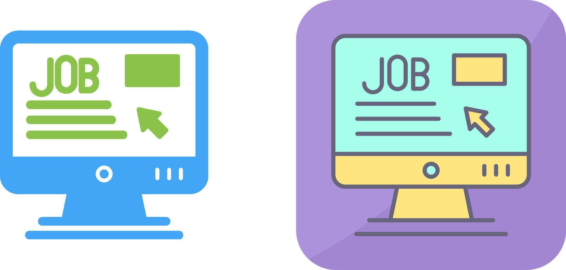 Online Job Icon Design vector