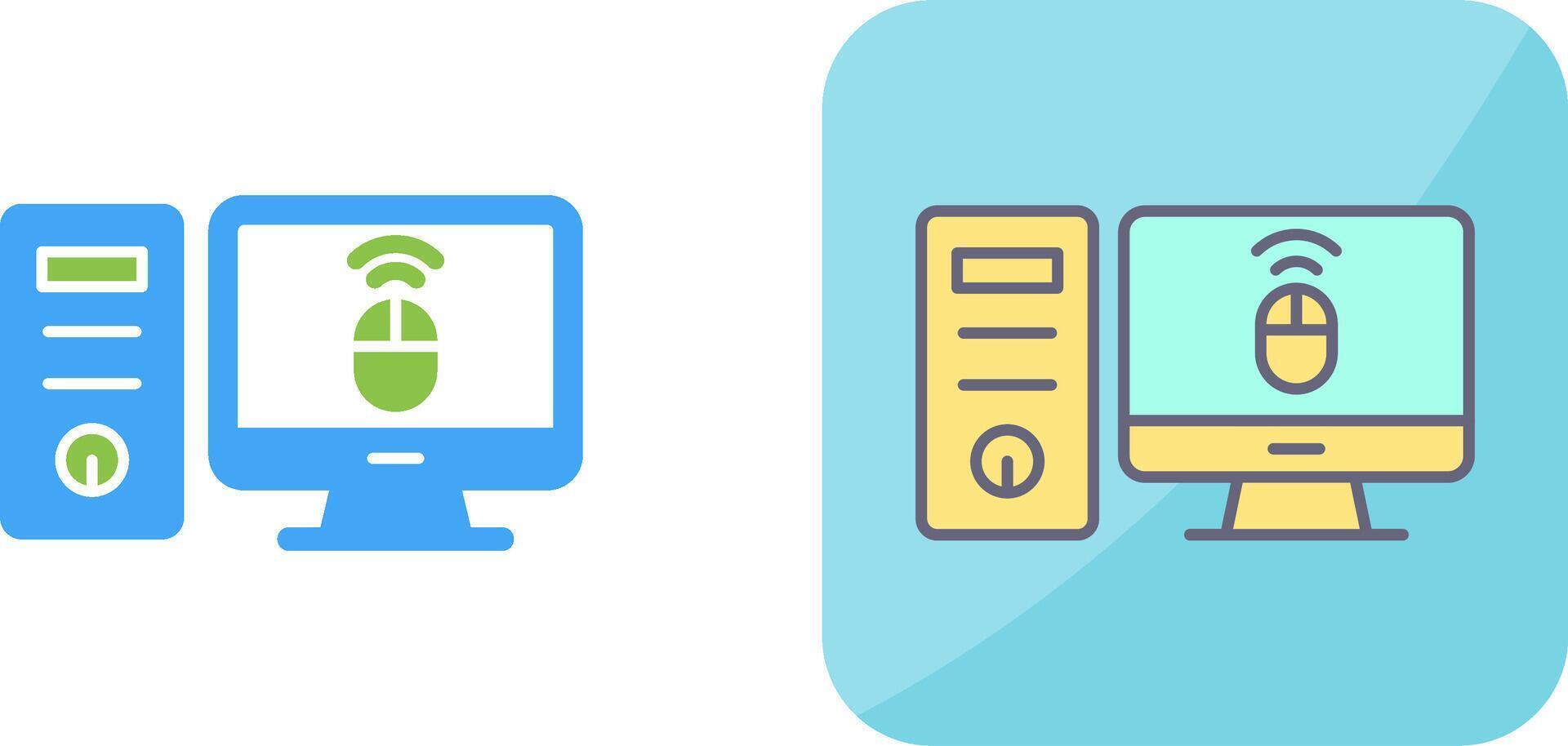 Desktop Computer Icon Design vector