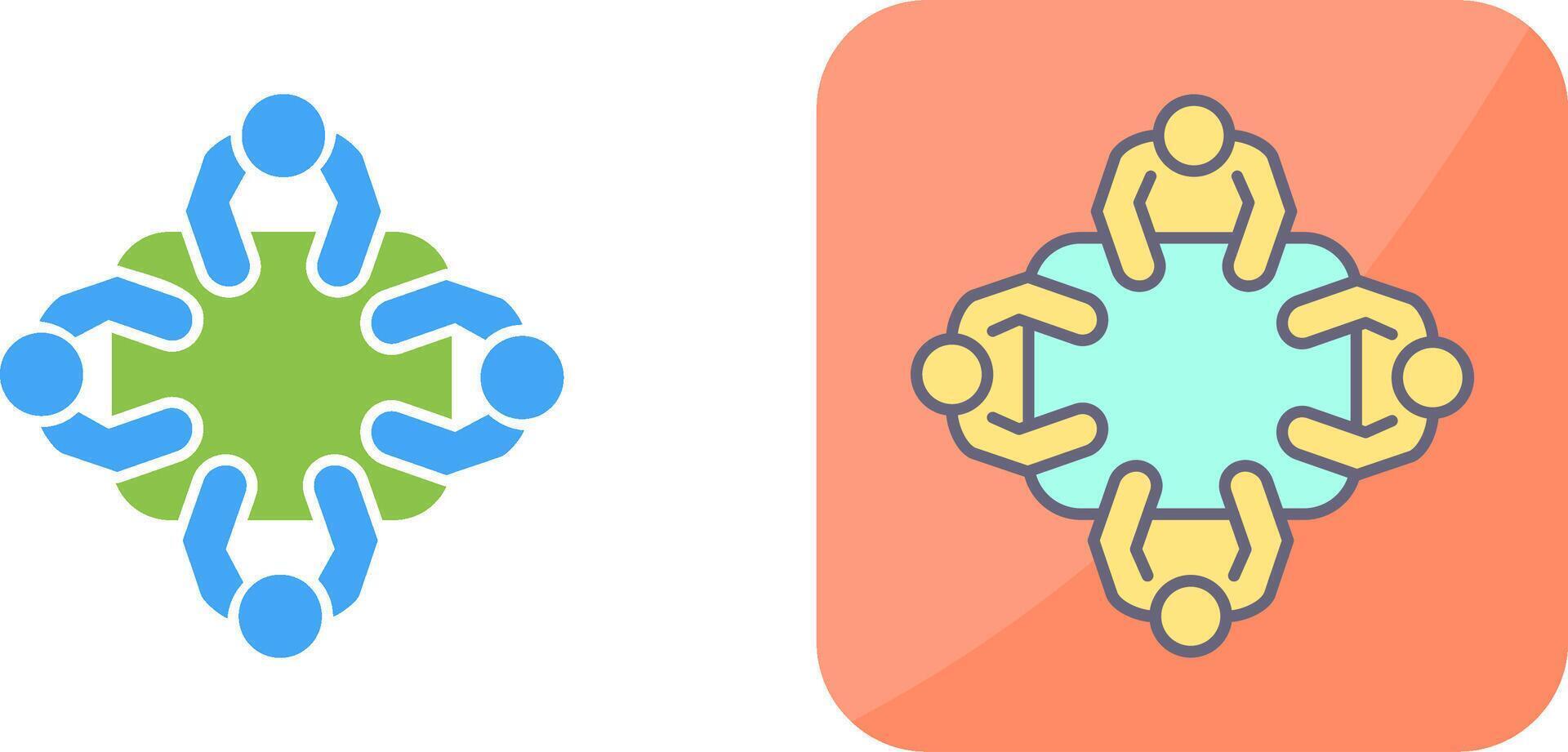 Staff Meeting Icon Design vector
