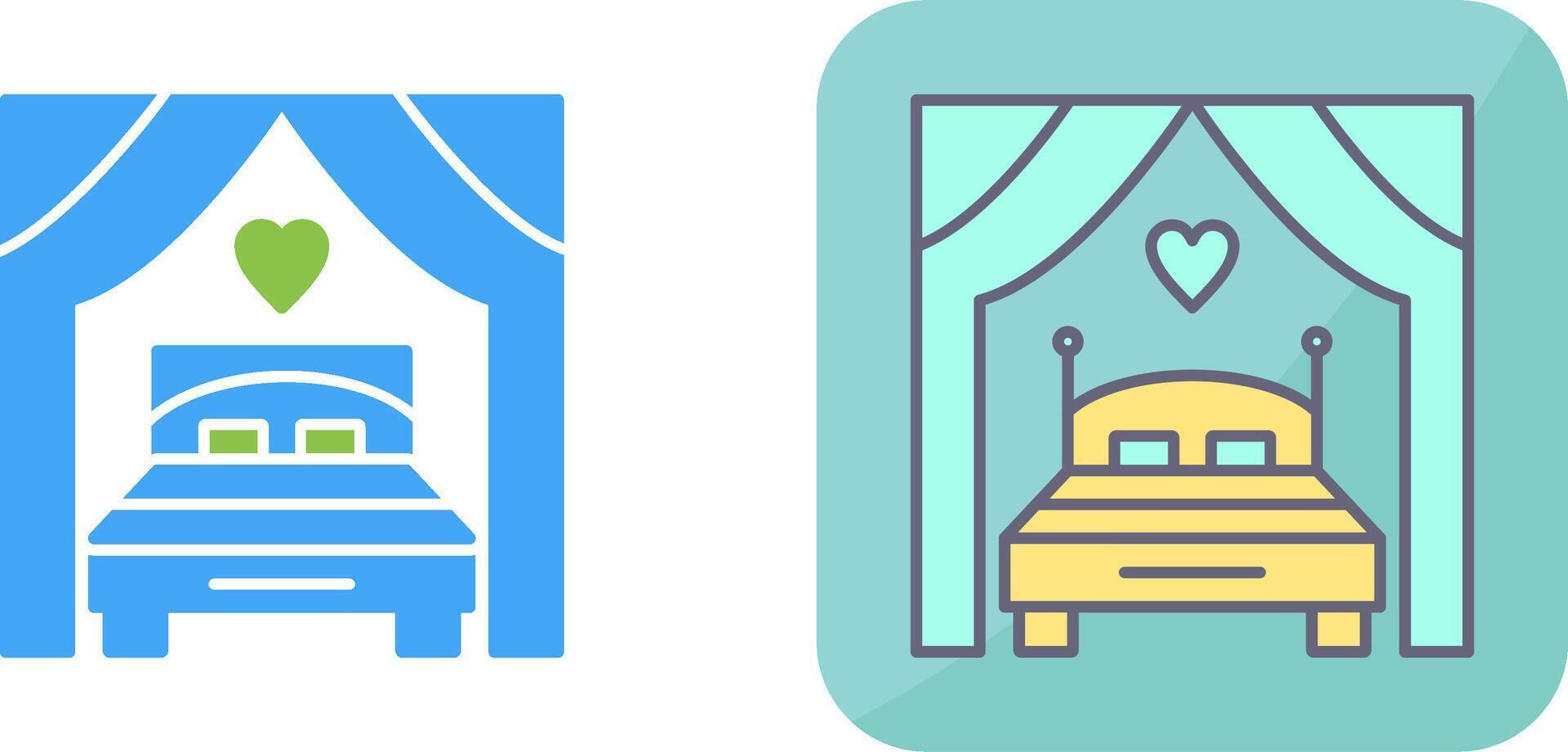 Bed Icon Design vector