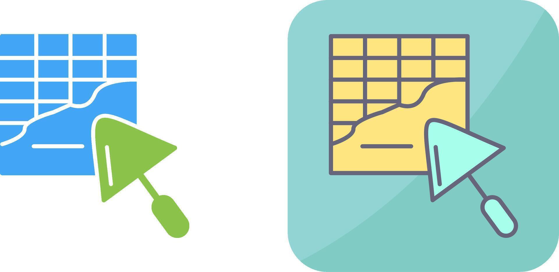 Plastering Icon Design vector