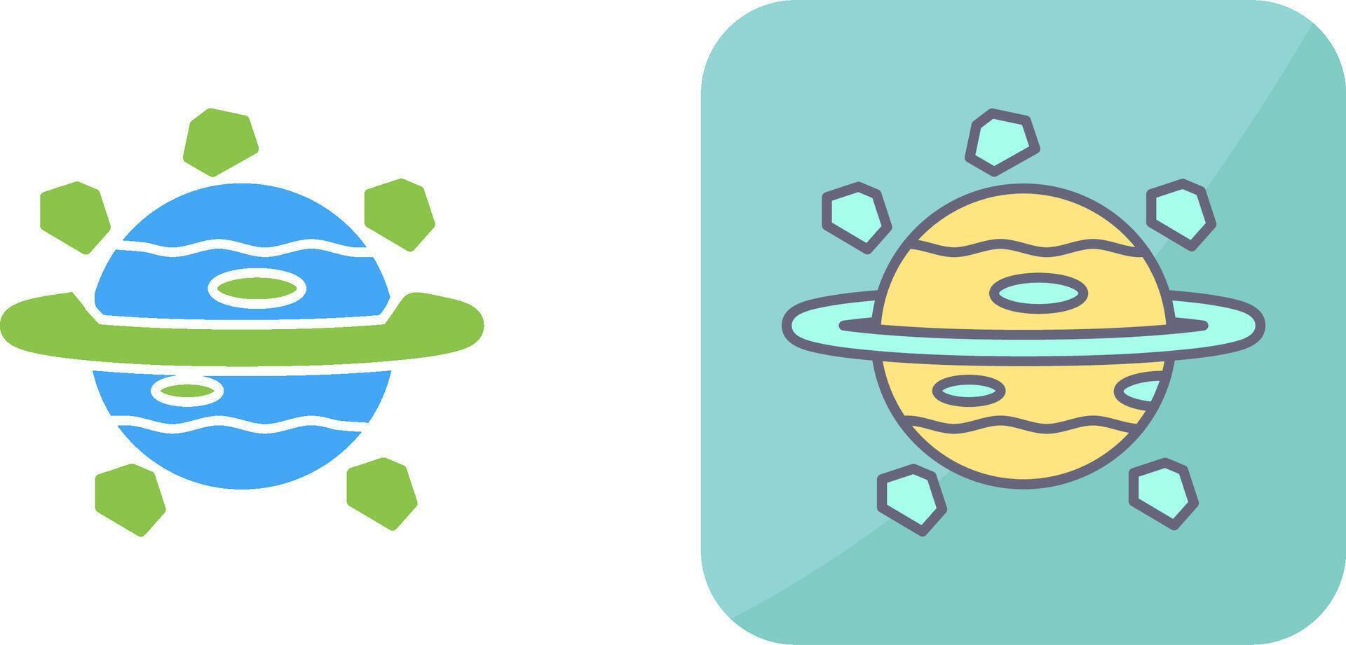 Saturn Icon Design vector