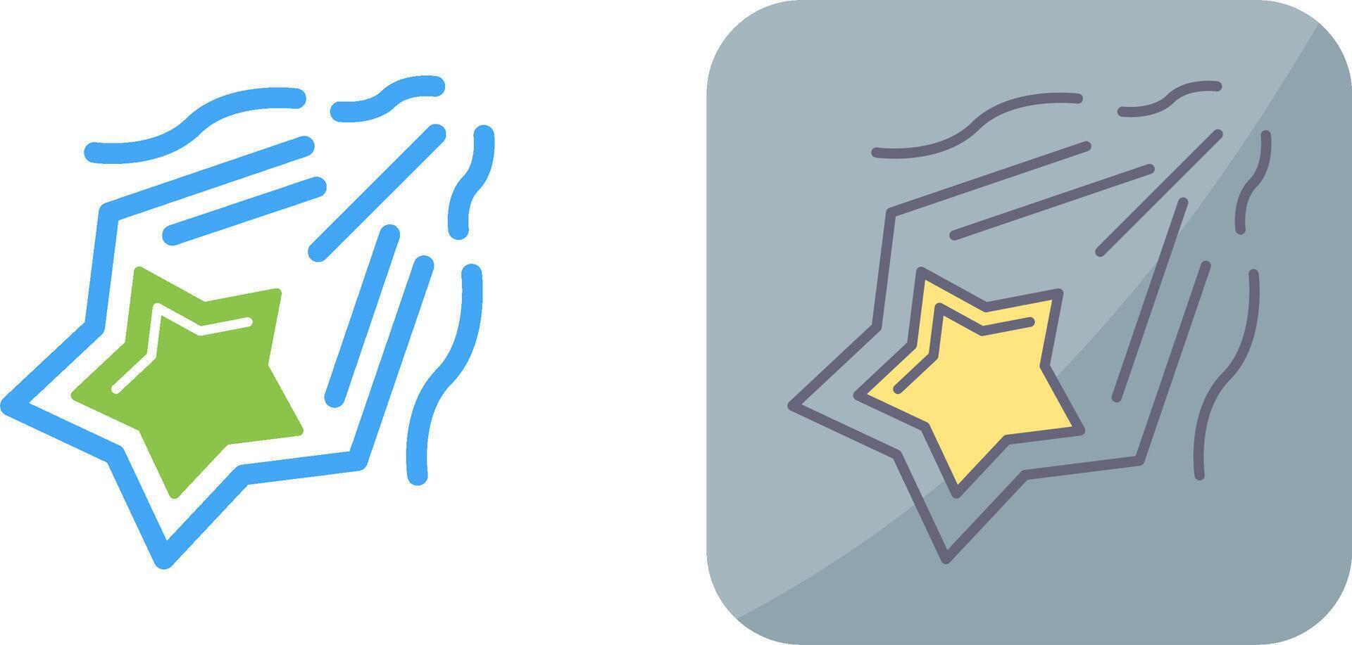 Shooting Star Icon Design vector