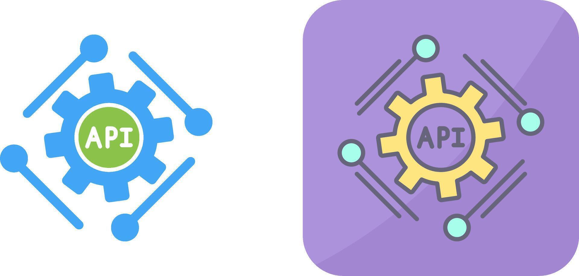 Api Icon Design vector
