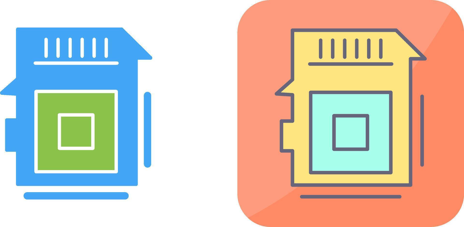 Sd Card Icon Design vector