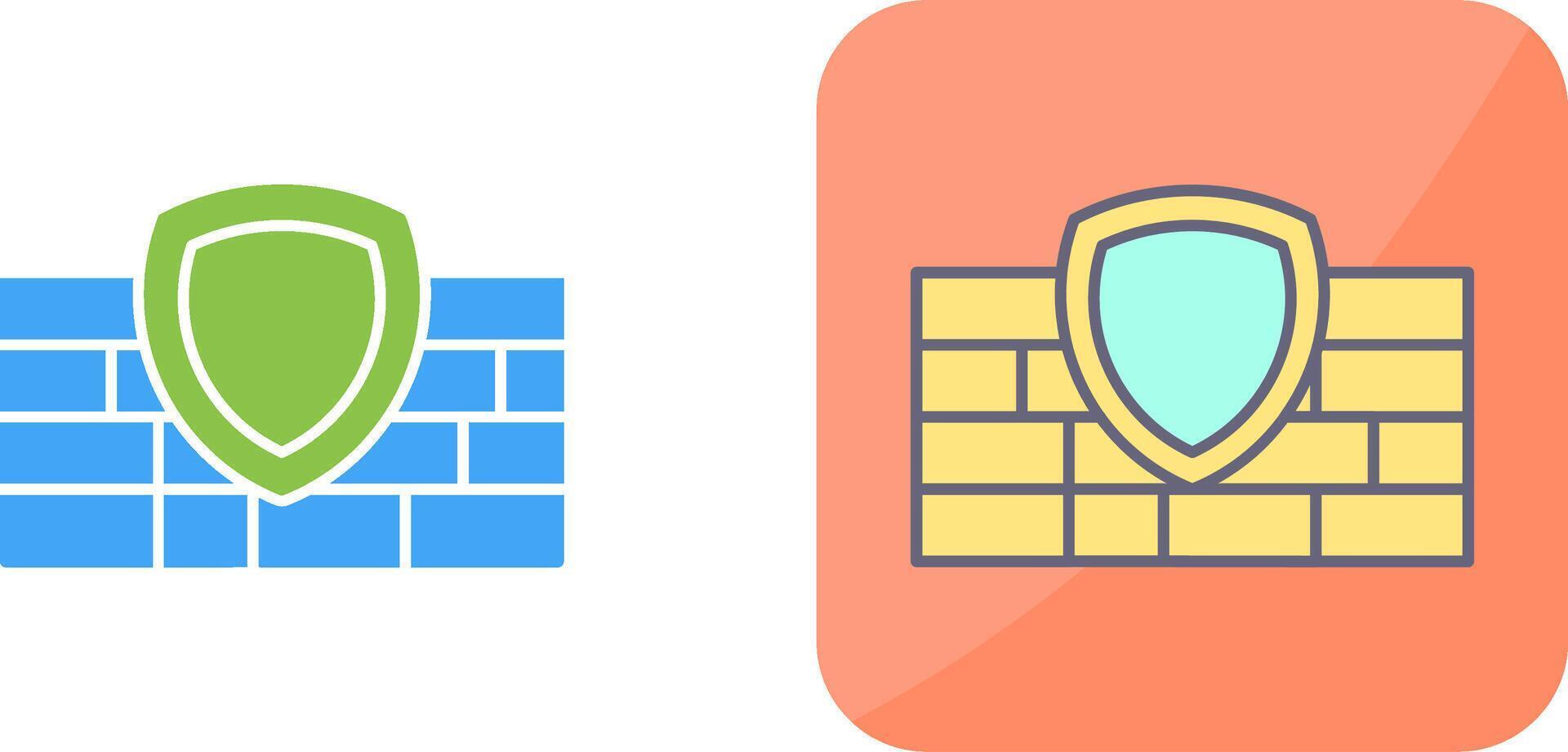 Firewall Icon Design vector