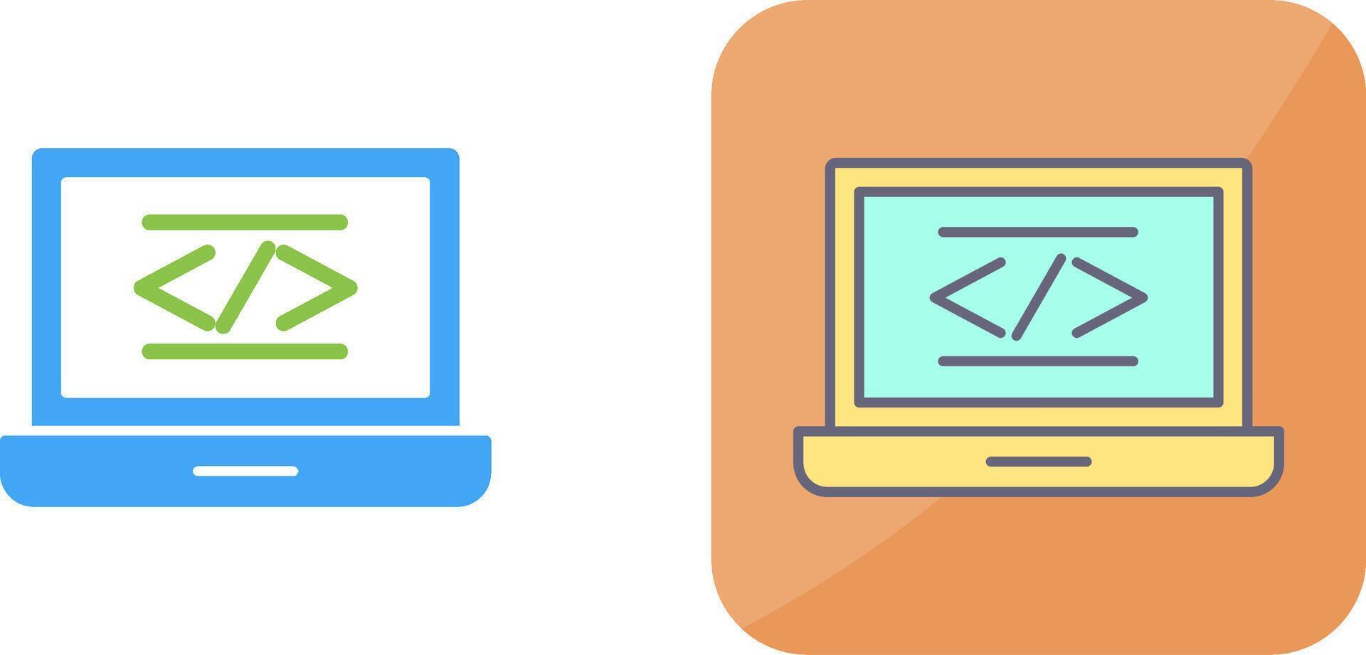 Coding Icon Design vector
