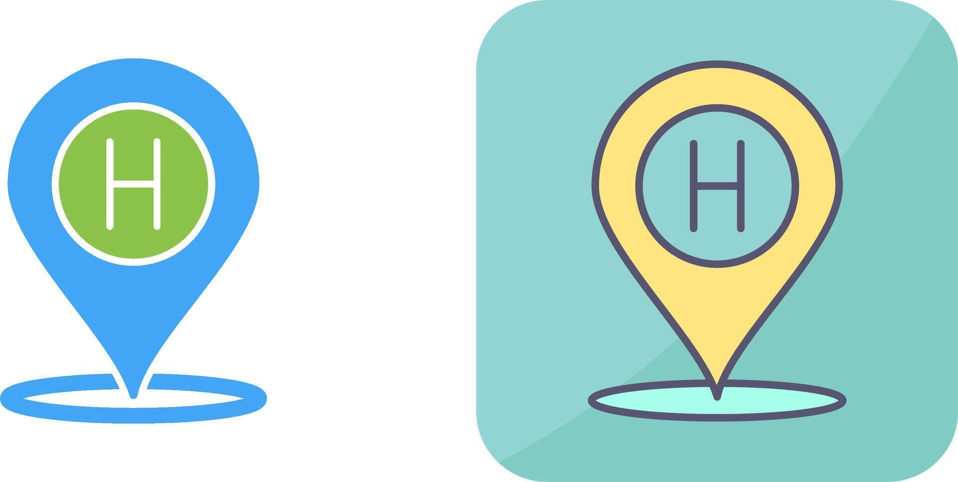 Hotel Location Icon Design vector