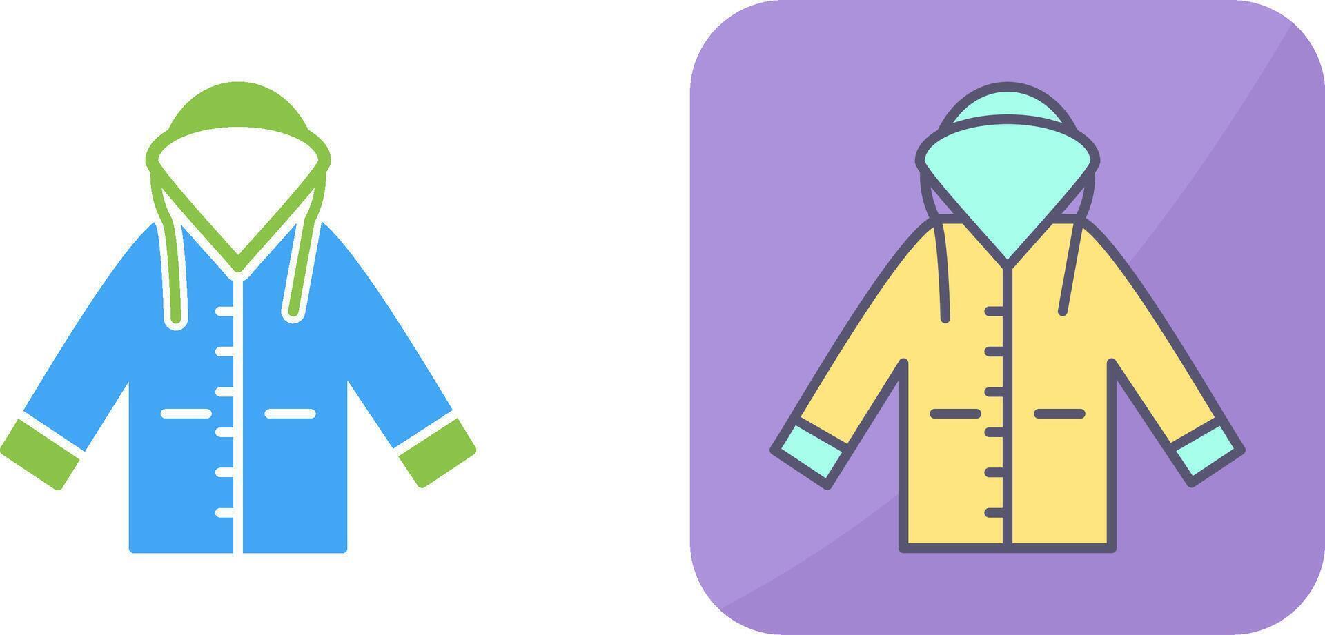 Raincoat Icon Design vector