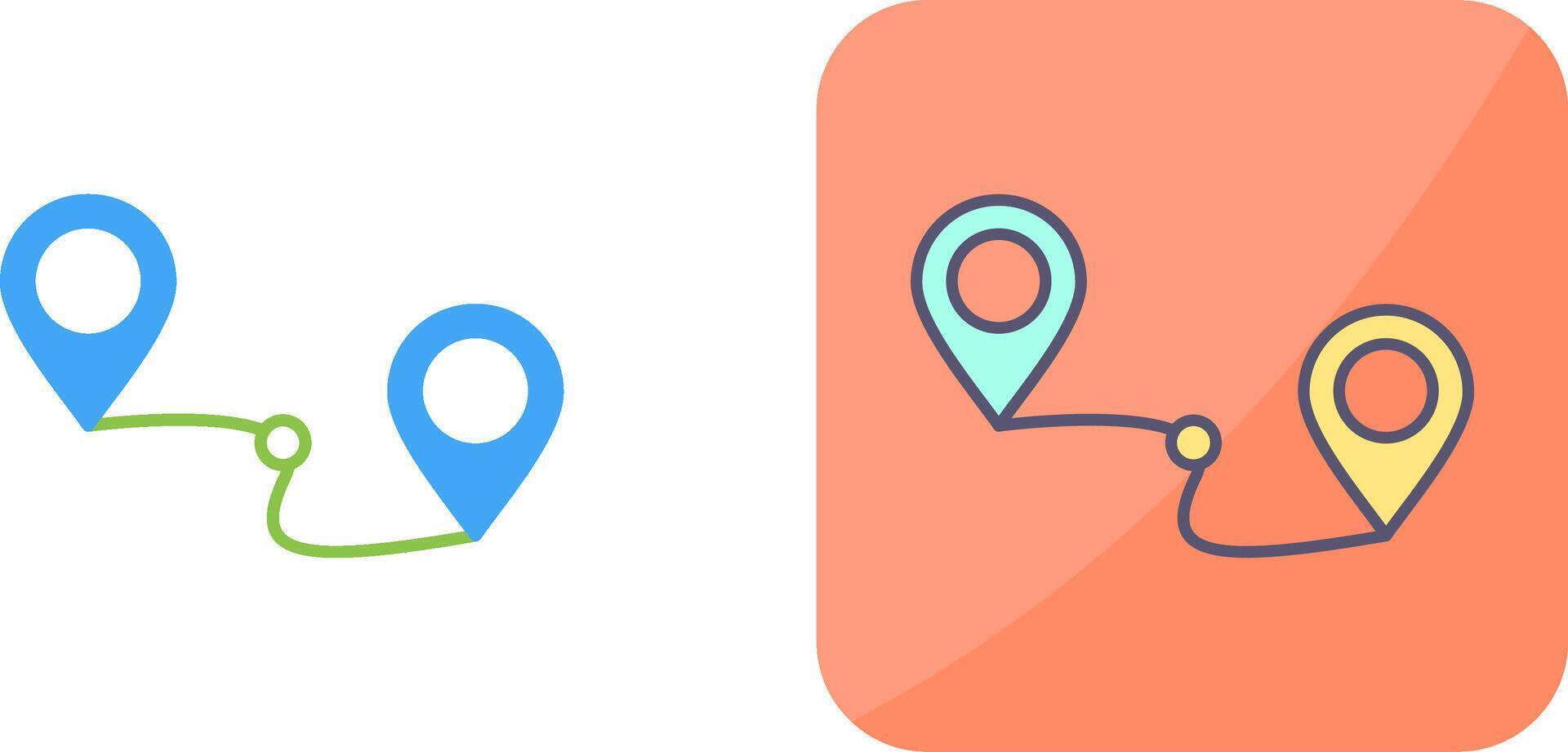 Route Icon Design vector