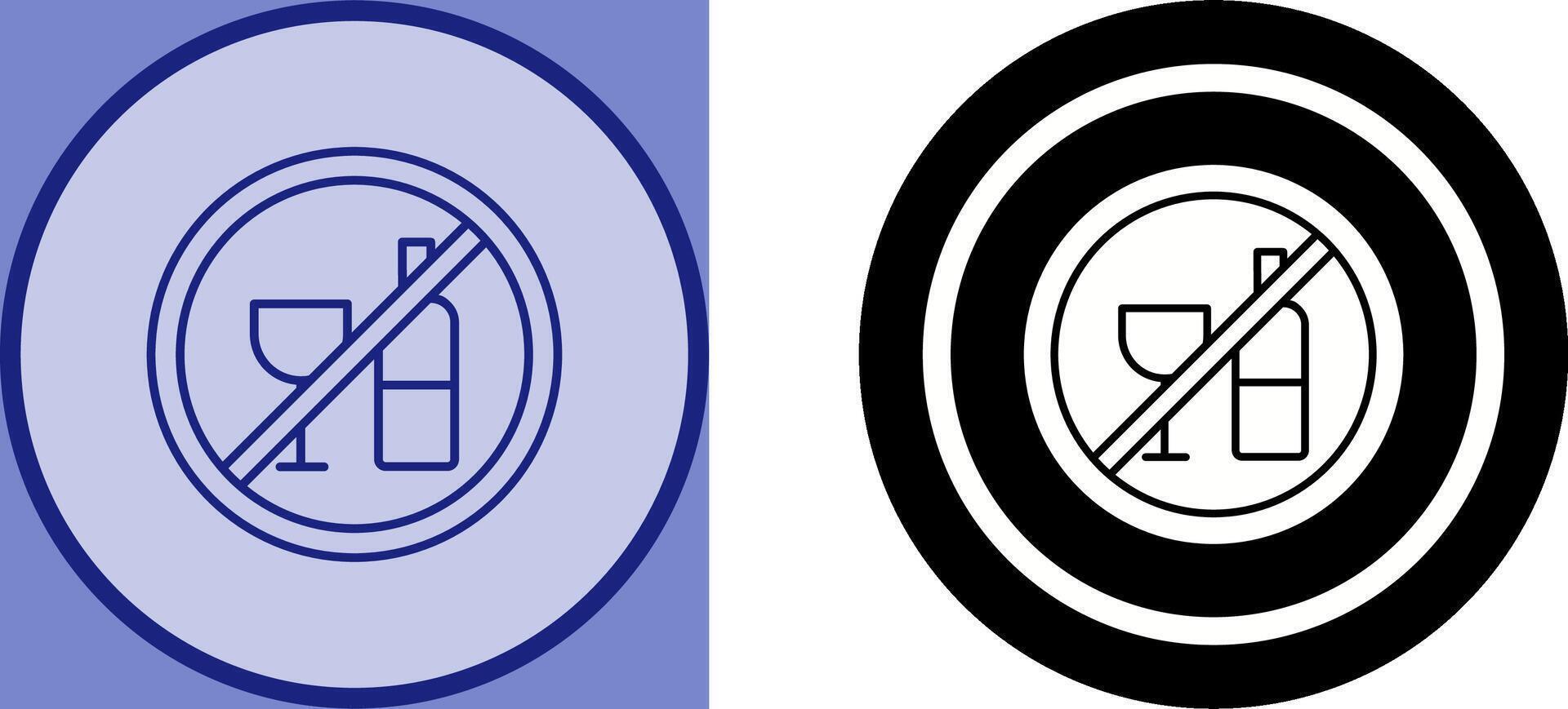 No Drinking Icon Design vector
