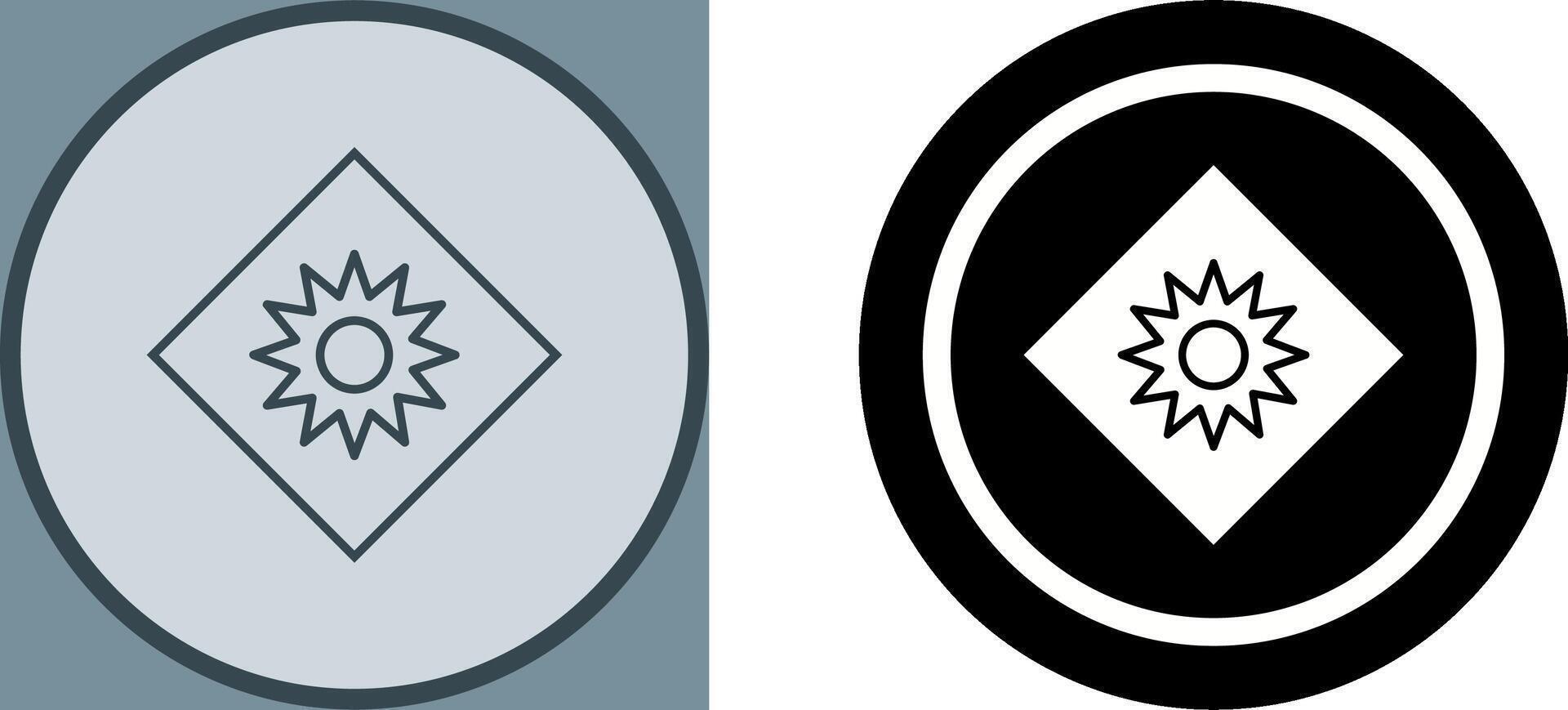 Optical Radiation Icon Design vector