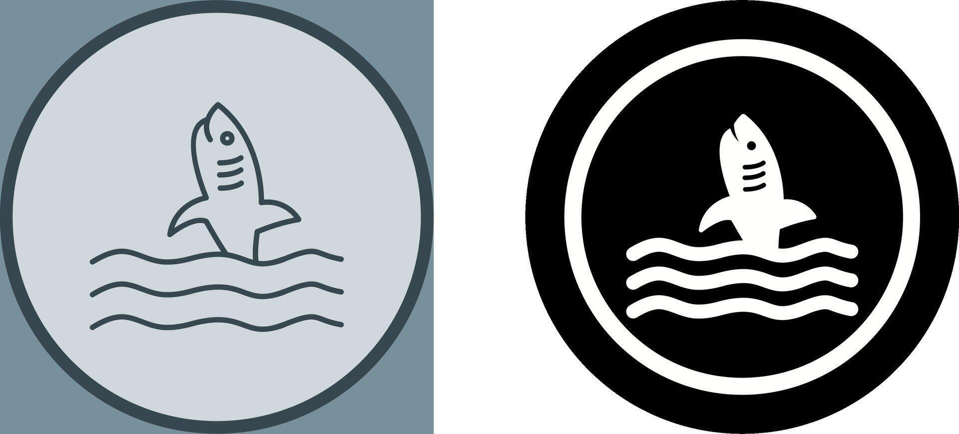 Dangerous Shark Icon Design vector