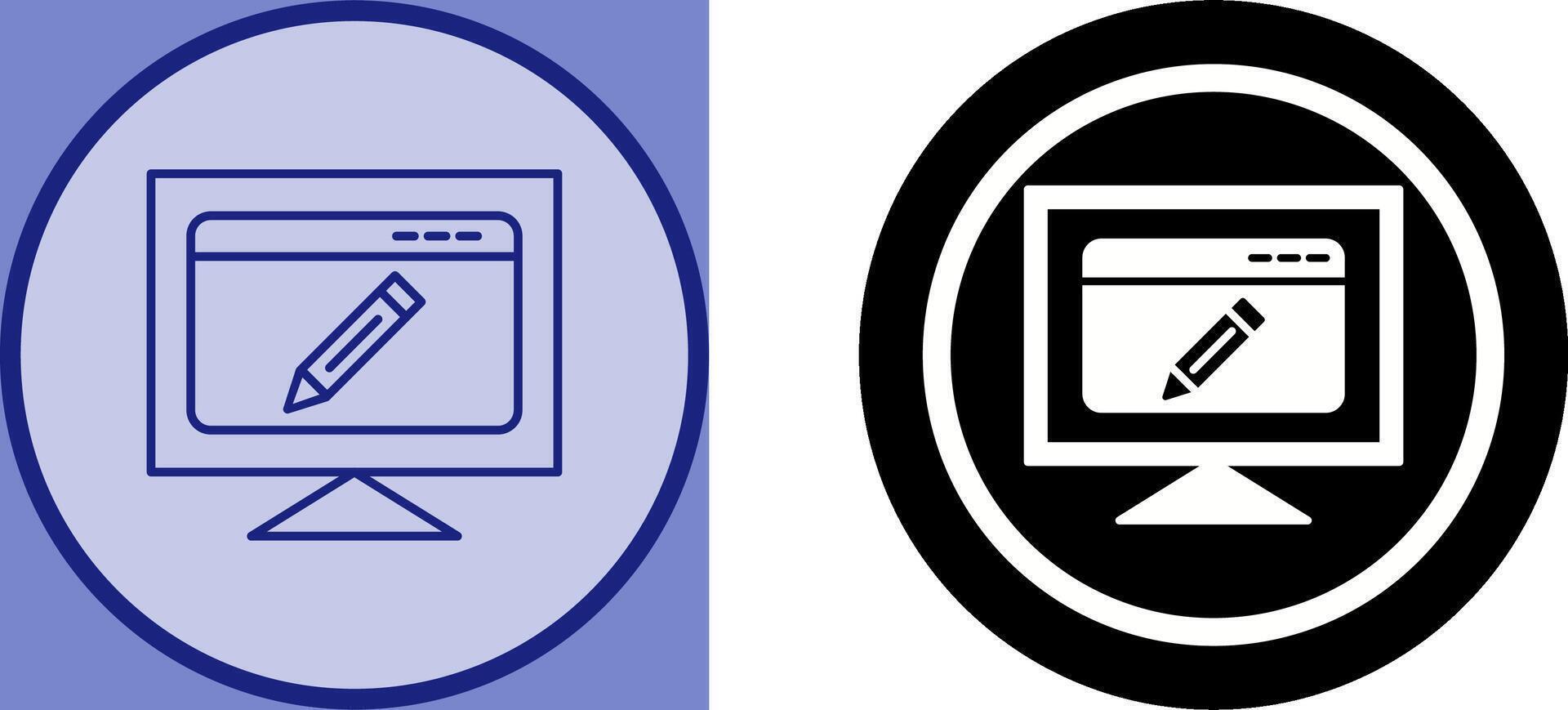 Edit Webpage Icon Design vector