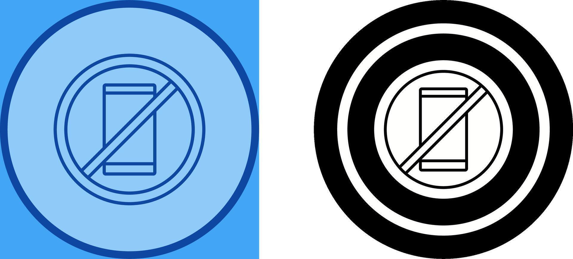 No Cell Phones Icon Design vector