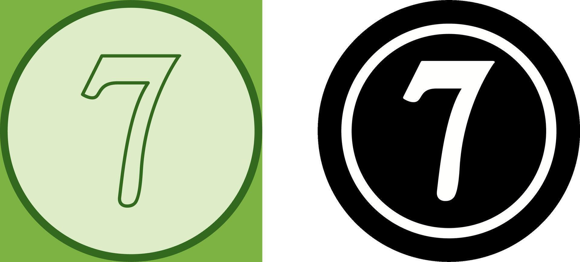 Number Seven Icon Design vector