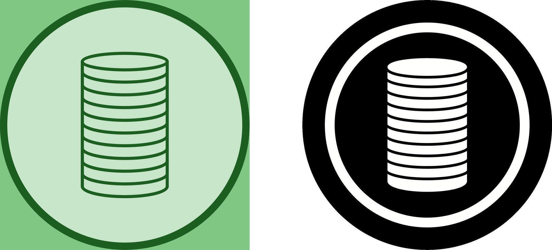 Stack of Coins Icon Design vector