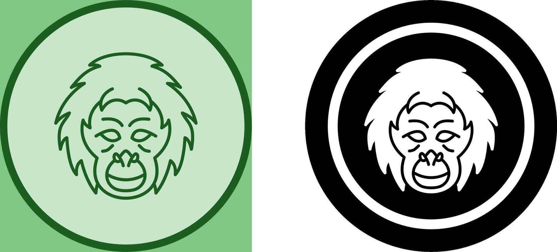 Orangutan Icon Design vector