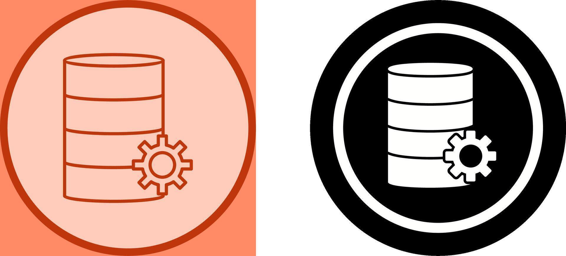 Unique Database Management Icon Design vector